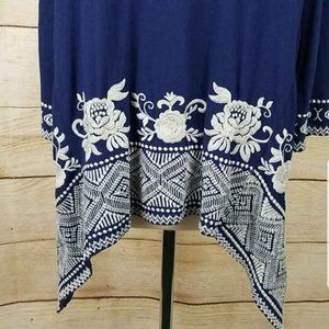 Johnny Was Baylee Embroidered Asymmetic Cardigan